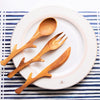 Olive Wood Flatware Set, Fork, Spoon and Knife